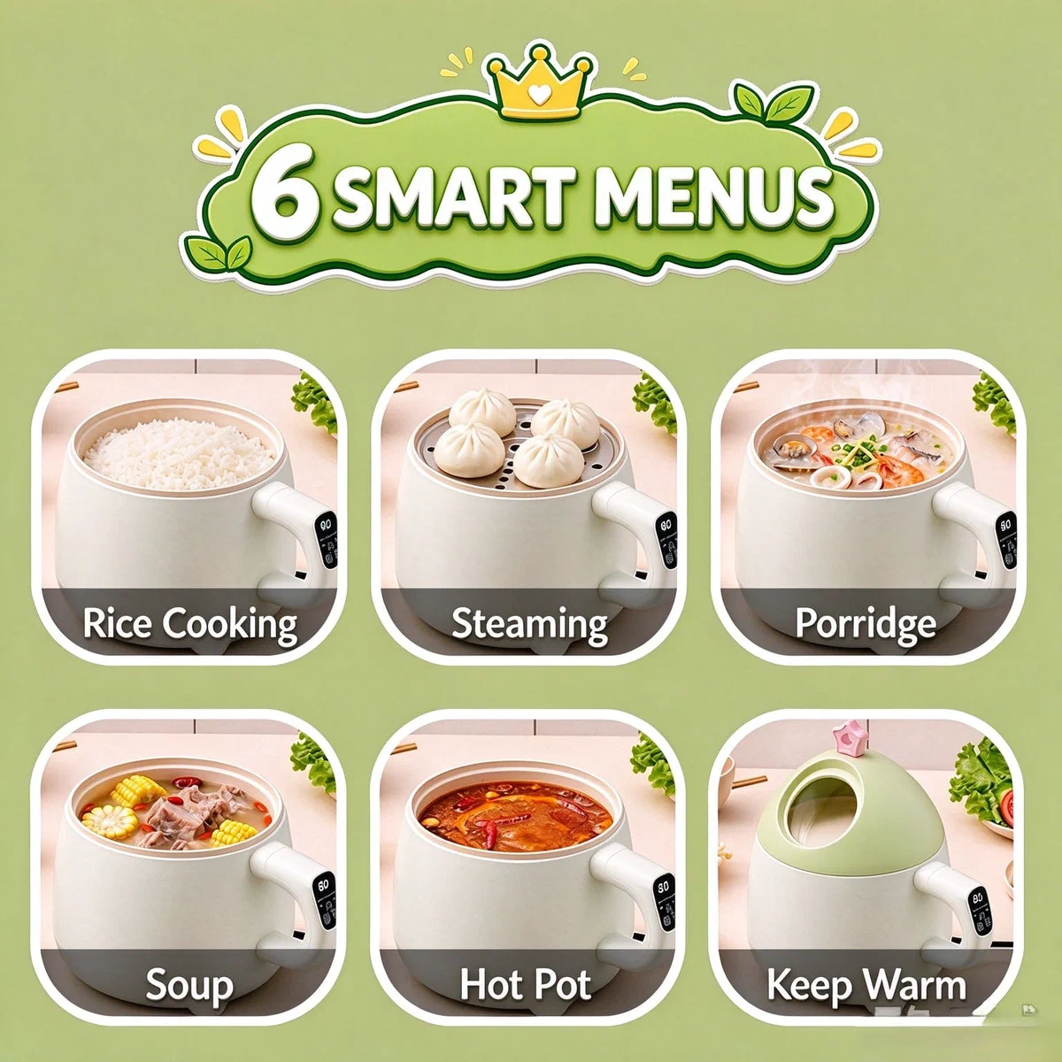 Mini Electric Cooking Pot — detail image 3