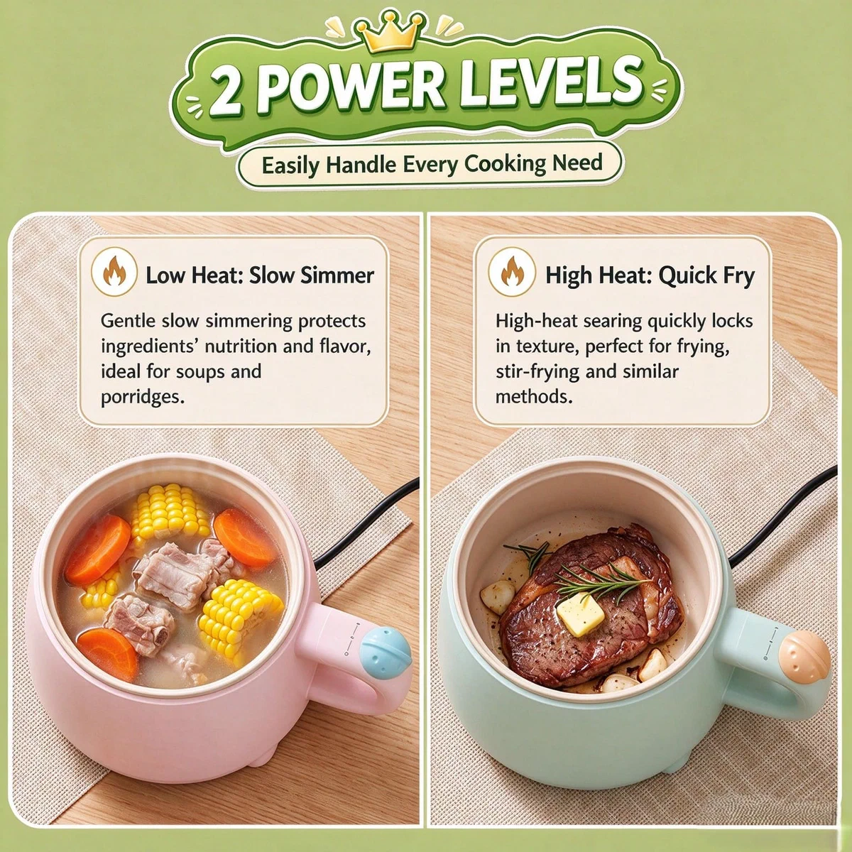 Mini Electric Cooking Pot — detail image 4