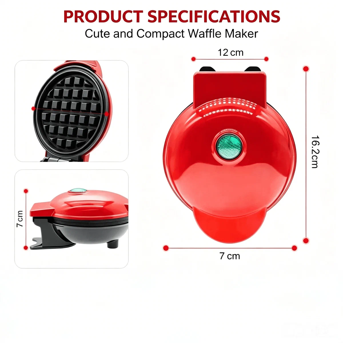 Mini Waffle Maker — detail image 3
