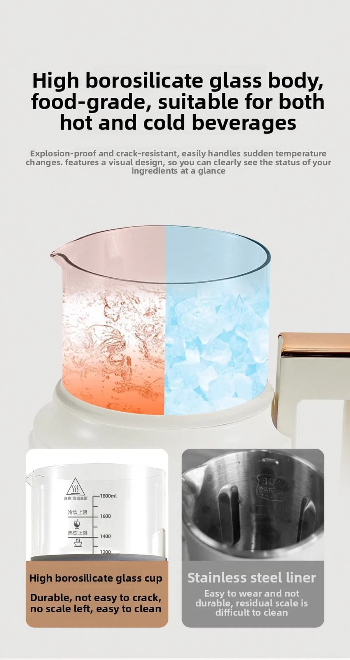Soy Milk Maker with High-Temperature Self-Cleaning — detail image 10